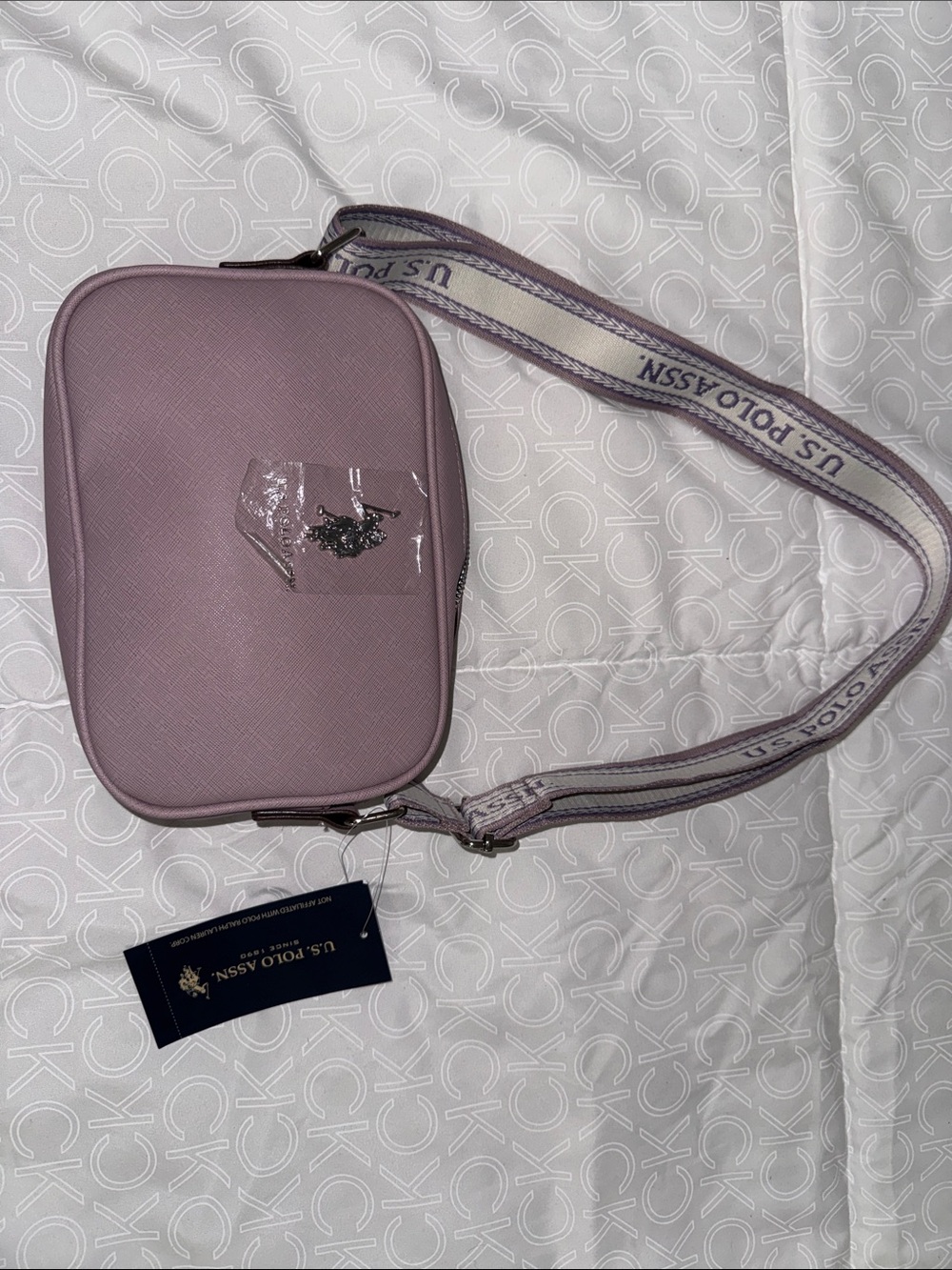 U.S. Polo Assn. Dusty Pink Crossbody Messenger Bag